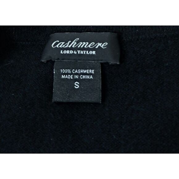Lord & Taylor Womens Small 100% ALL CASHMERE BLACK BOLERO Sweater Cardigan - Picture 6 of 7